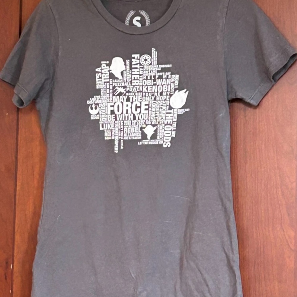 MAY THE FORCE BE WITH YOU & other great Star Wars Lines - Gray Graphic T-Shirt